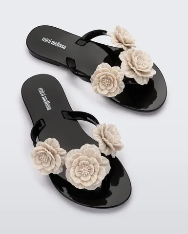 MINI MELISSA HARMONIC SPRINGTIME KIDS  BLACK/BEIGE