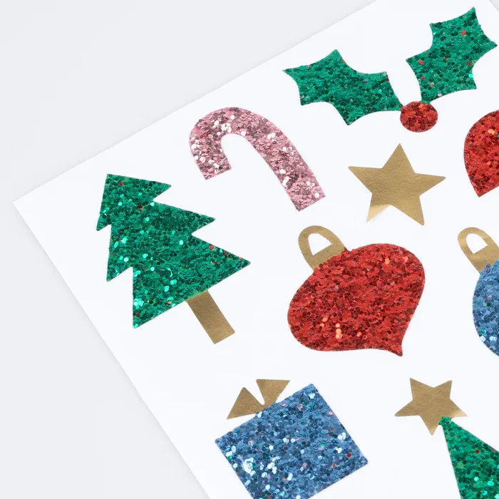 Meri Meri Christmas Icon Chunky Glitter Stickers