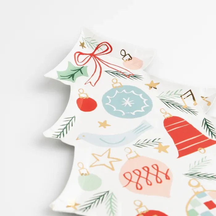 Meri Meri Festive Pattern Tree Plates