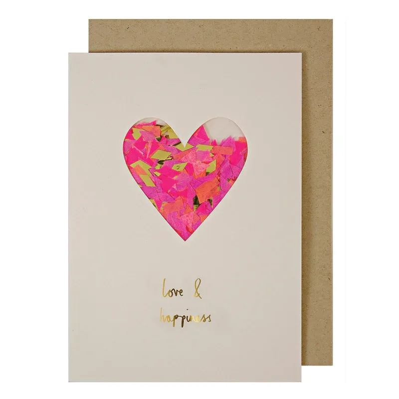 Meri Meri Heart Confetti Shaker Anniversary Card