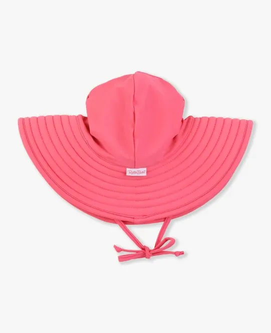 RuffleButts Swim Hat HOT PINK