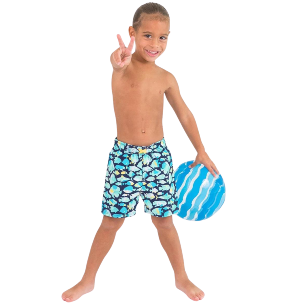 RuffleButts Swim Trunks FISH FRIENDS