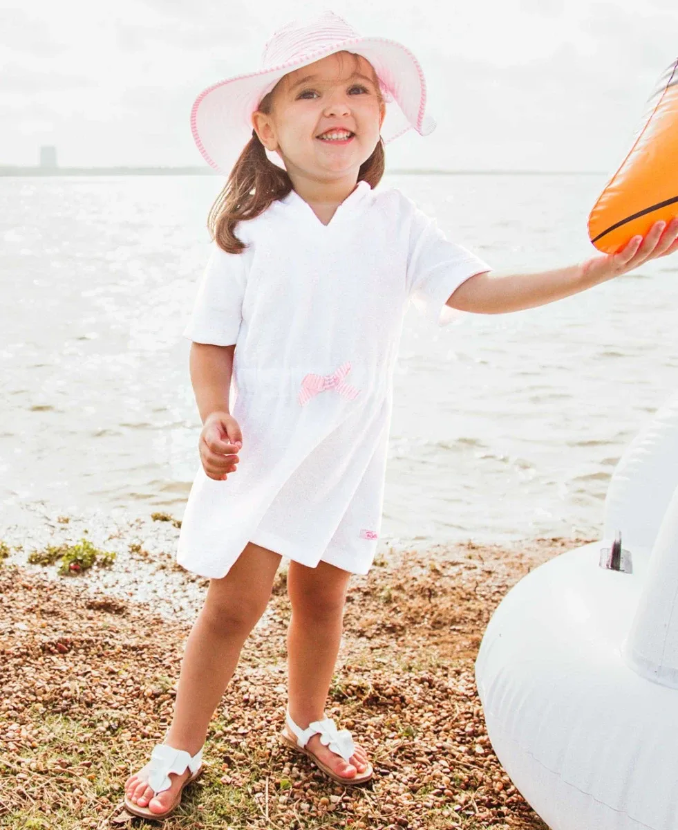 RuffleButts Terry Cover-Up WHITE