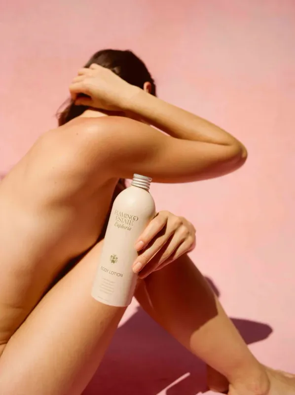 FLAMINGO ESTATE DAMASK ROSE &amp; PINK PEPPERCORN BODY LOTION