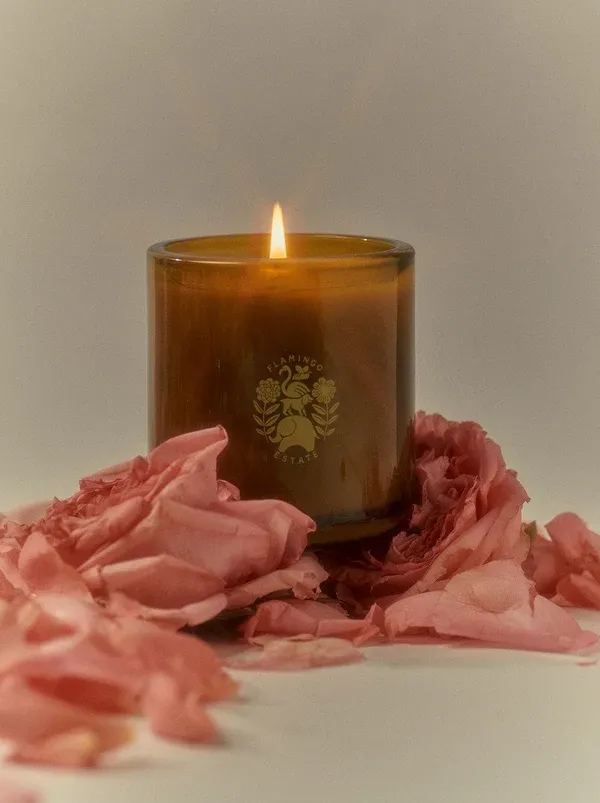 FLAMINGO ESTATE DAMASK ROSE &amp; PINK PEPPERCORN CANDLE