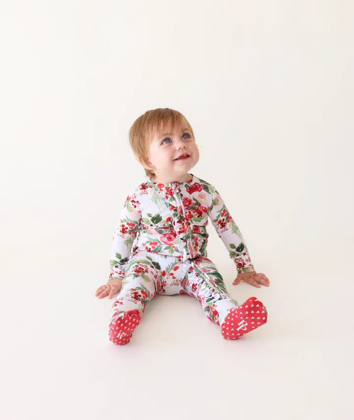 Posh Peanut Beatrix - Footie Ruffled Zippered One Piece