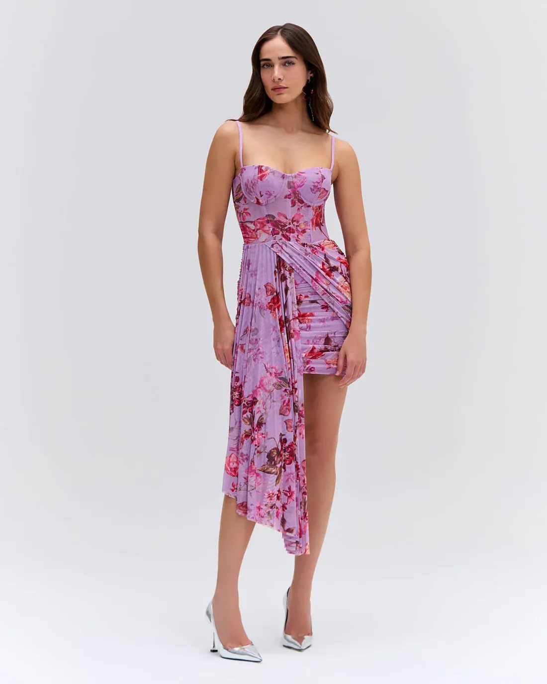 Patbo Floral Haze Bustier Mini Dress