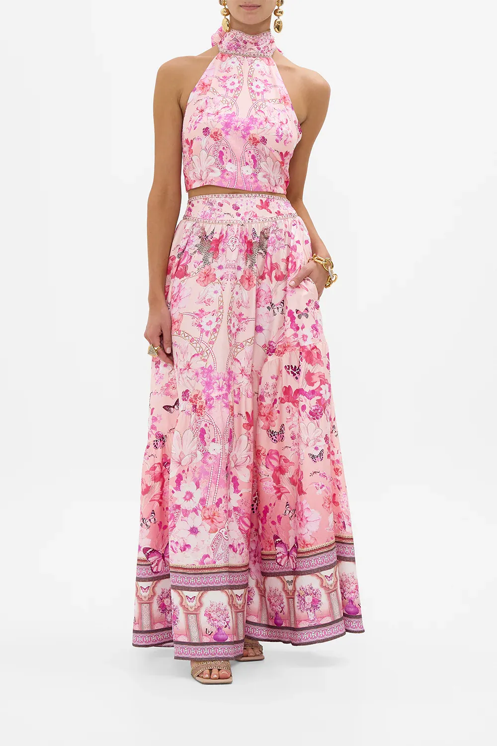 CAMILLA HALTER TIE BACK TOP BOTANICAL NOVELLA