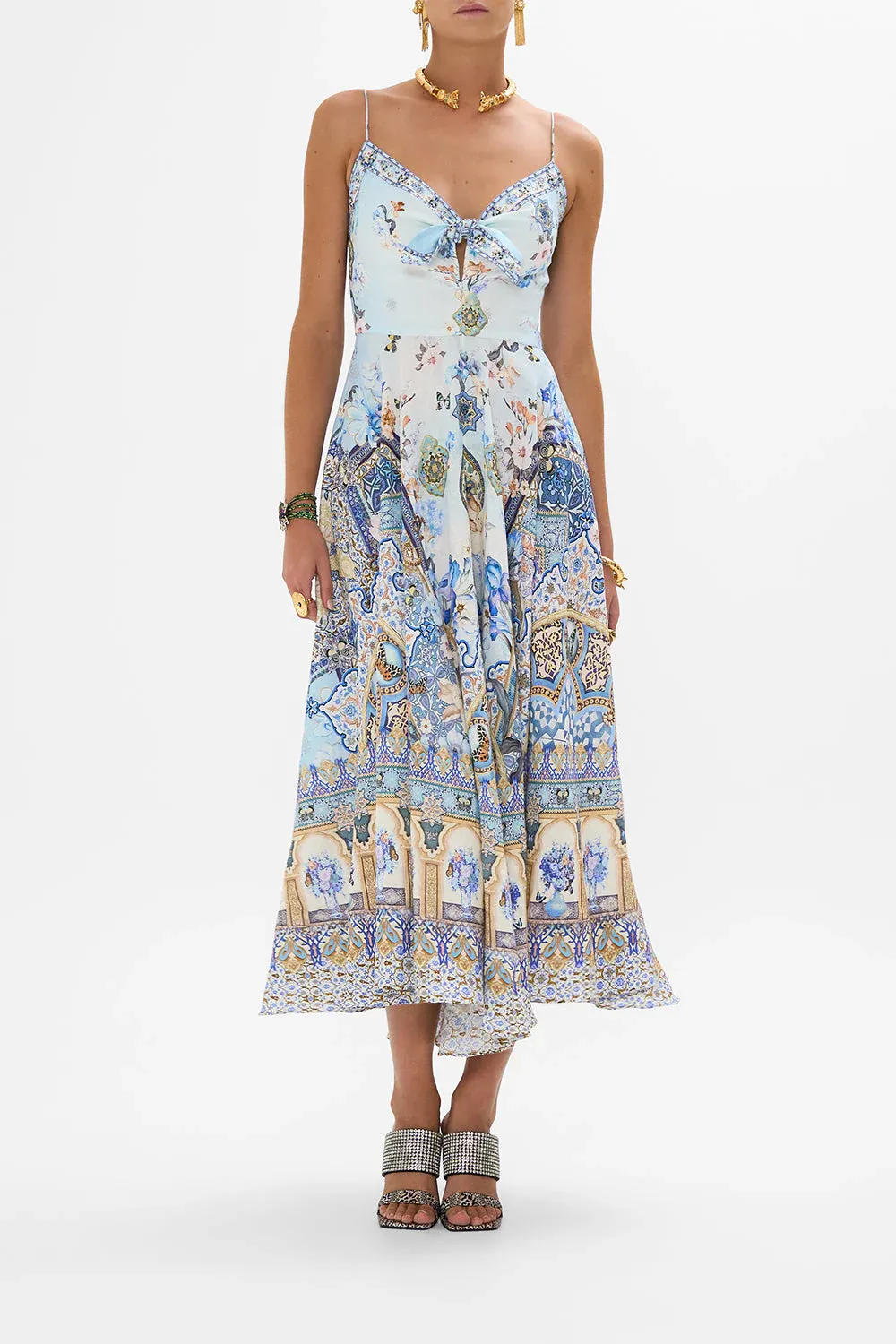 CAMILLA LONG DRESS WITH TIE FRONT AL MANIAL PALACE MEMOIRS