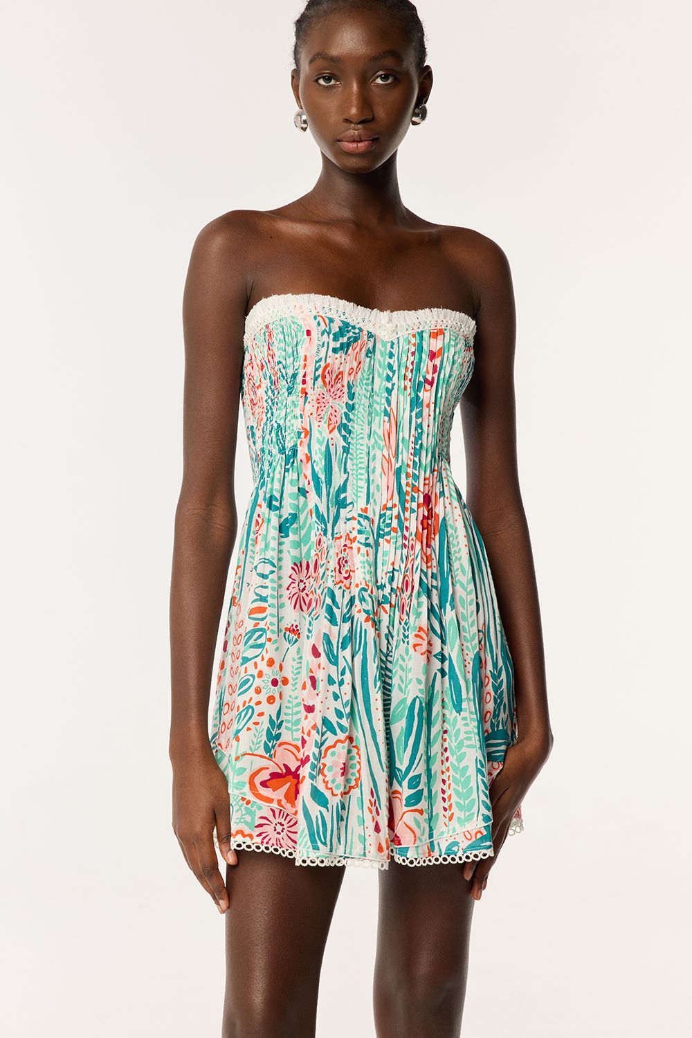 POUPETTE ST BARTH BANDEAU DRESS CLAIRE V MINT PLUM
