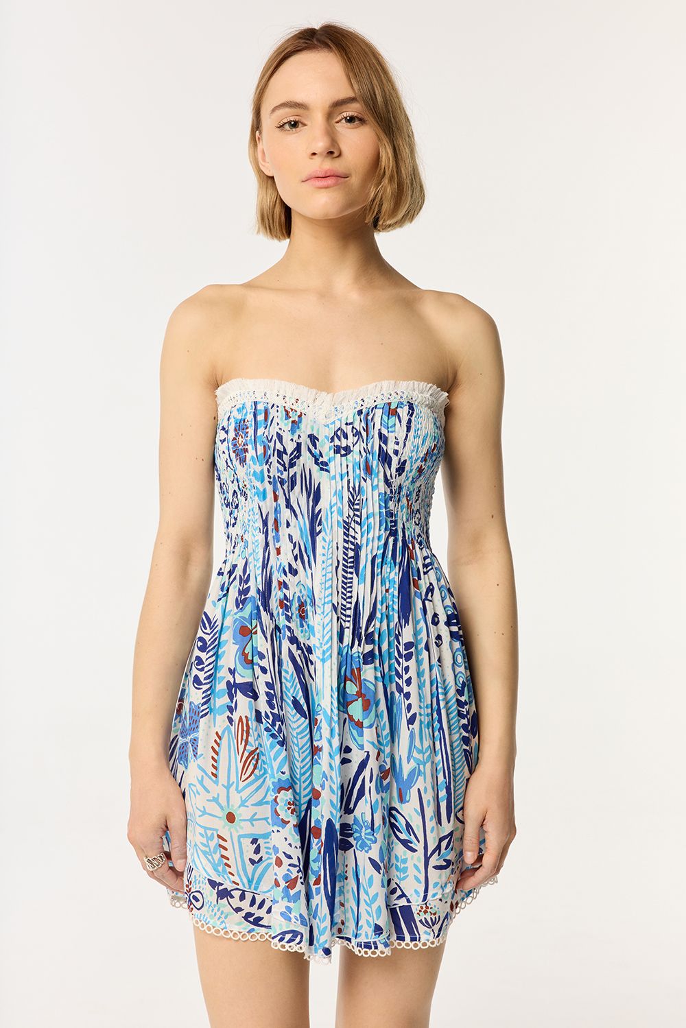 POUPETTE ST BARTH BANDEAU DRESS CLAIRE V BLUE PLUM