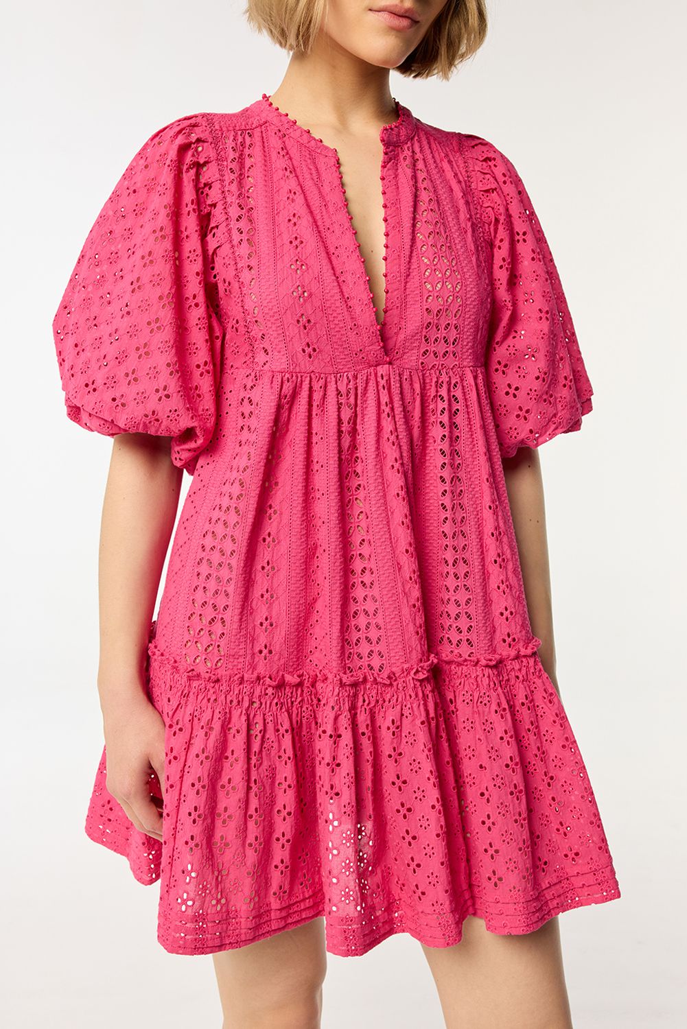 POUPETTE ST BARTH MINI DRESS ARIA FUCHSIA PLAIN
