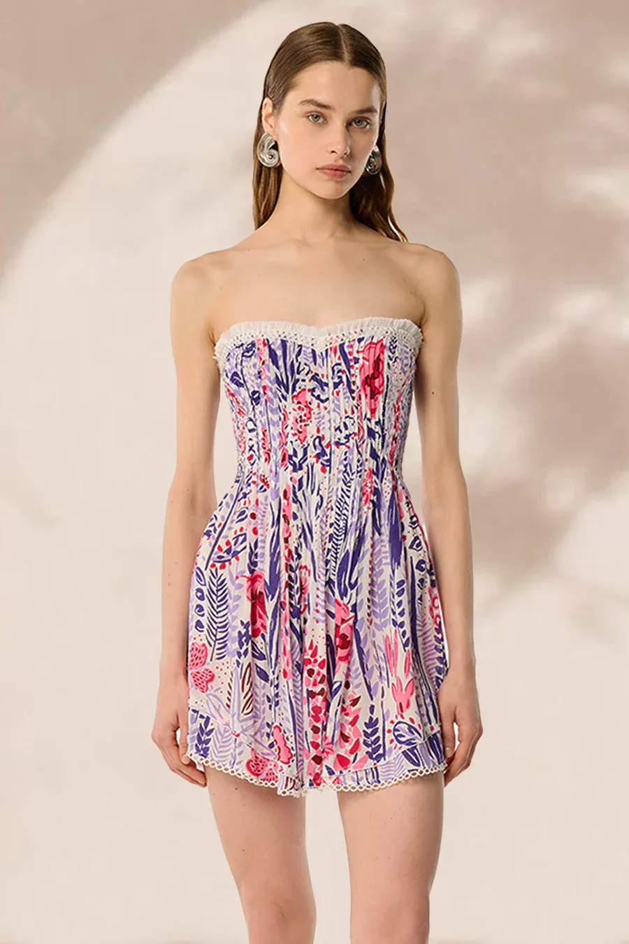 POUPETTE ST BARTH BANDEAU DRESS CLAIRE V LILAC PLUM