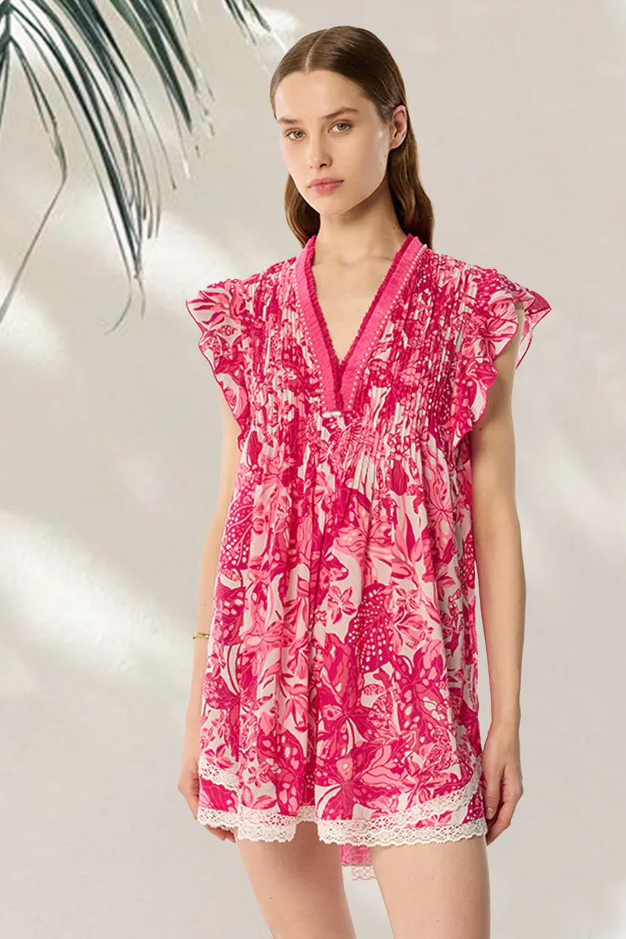 POUPETTE ST BARTH MINI DRESS SASHA V PINK JENGEL