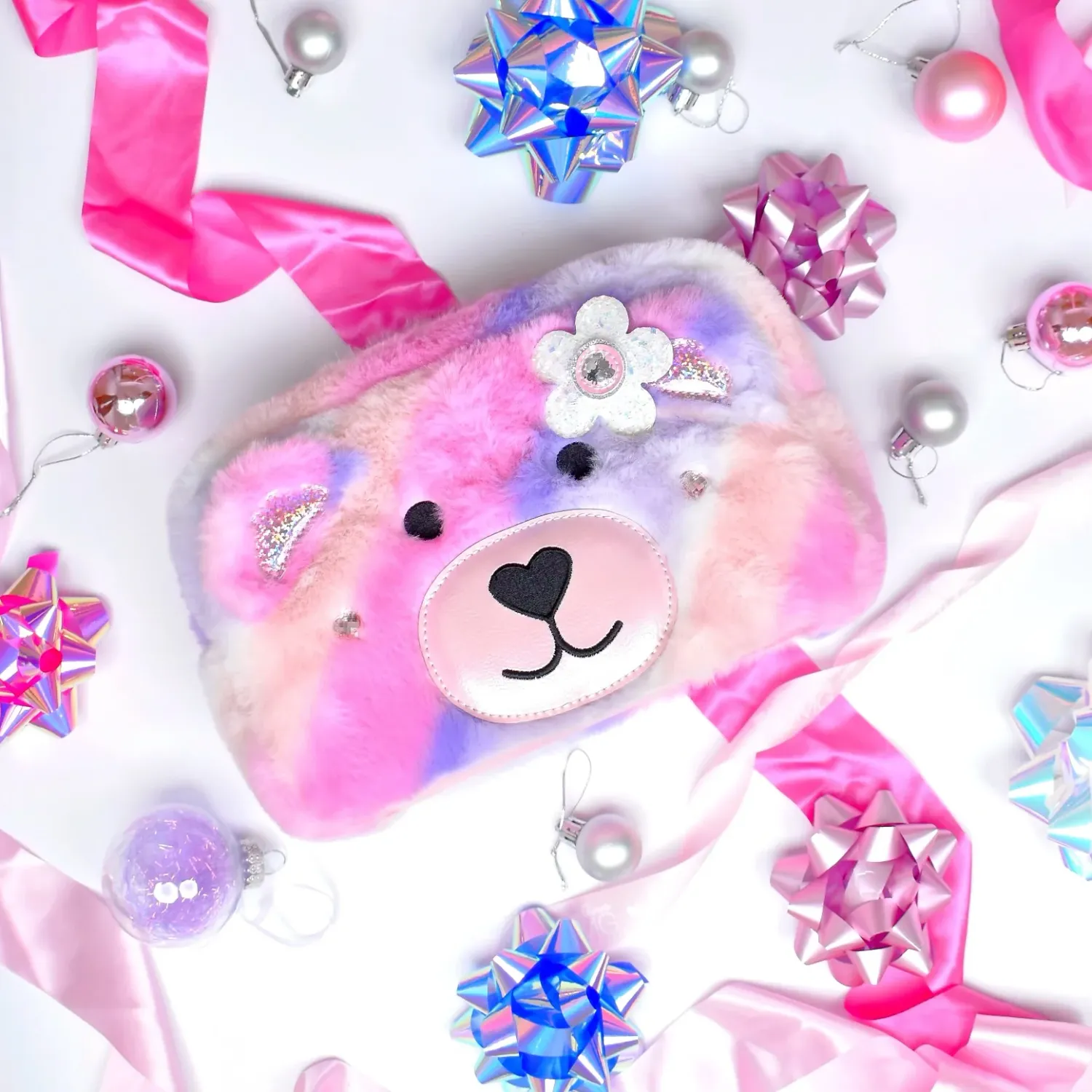 OMG TEDDY FAUX FUR POUCH