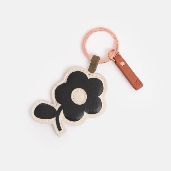 Caroline Gardener Mono Flower Novelty Keyring