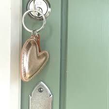 Caroline Gardener Rose Gold Kraft Heart Keyring