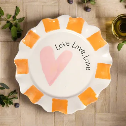 Caroline Gardener Love, Love, Love Heart Plate