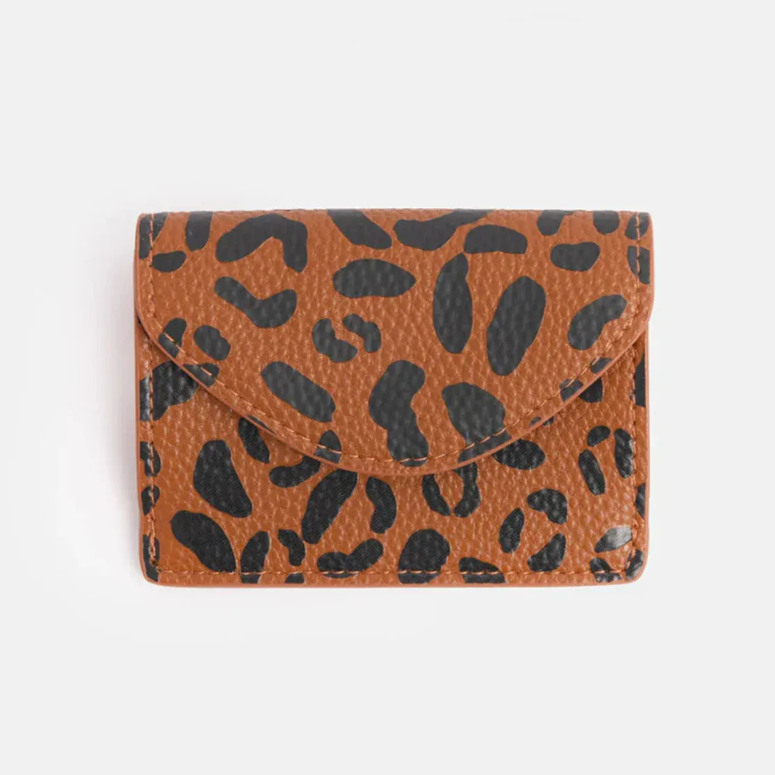 Caroline Gardener Tan Leopard Envelope Card Holder