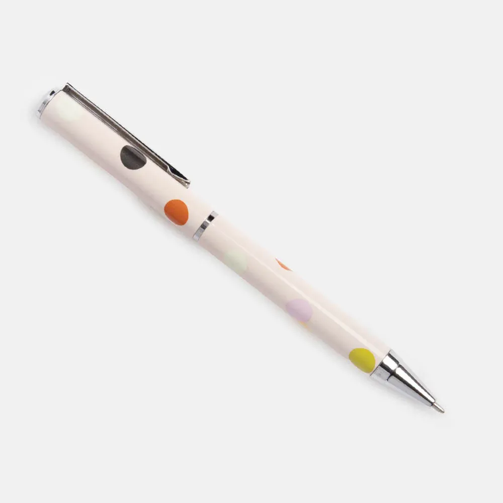 Caroline Gardener Pale Pink Dotty Boxed Pen