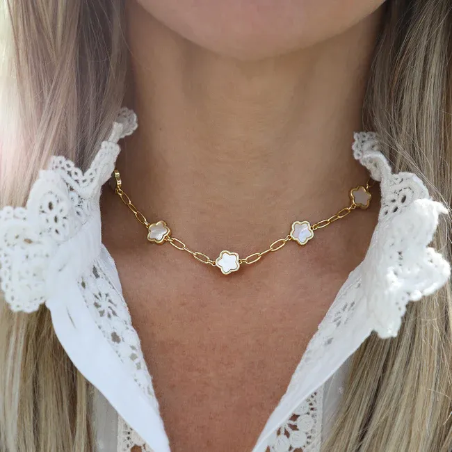 ASHA PETITE LILA STATION NECKLACE