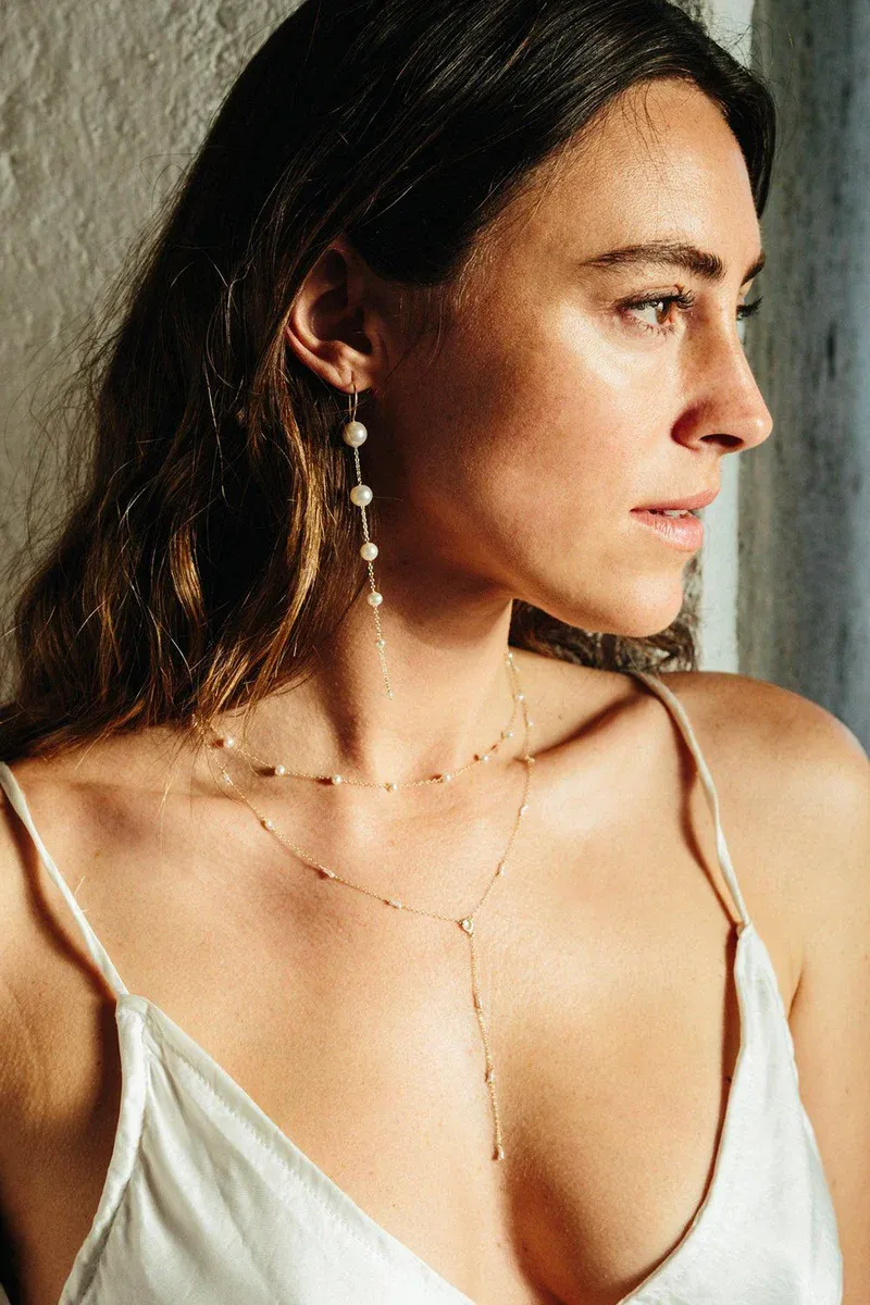 CHAN LUU WHITE PEARL EARRING