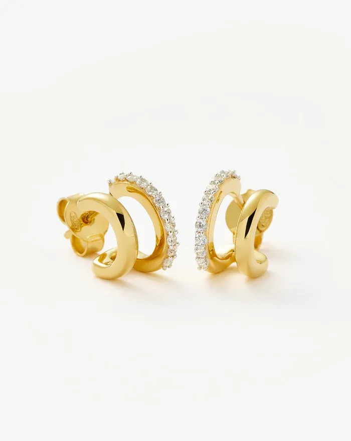 Missoma Classic Double Huggie Earrings