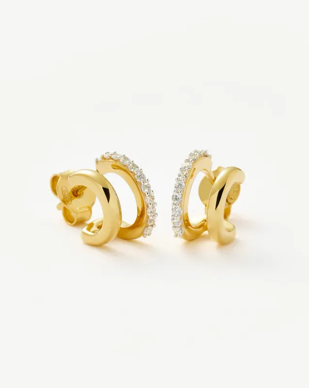 Missoma Classic Double Huggie Earrings