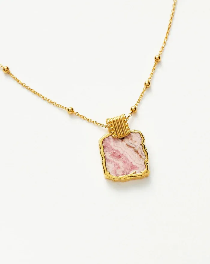 Missoma Rhodochrosite Lena Charm Necklace