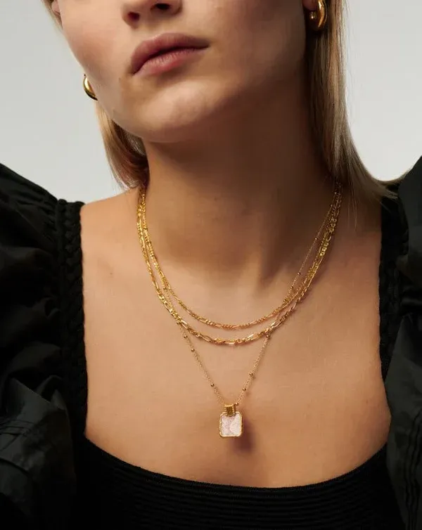 Missoma Rhodochrosite Lena Charm Necklace