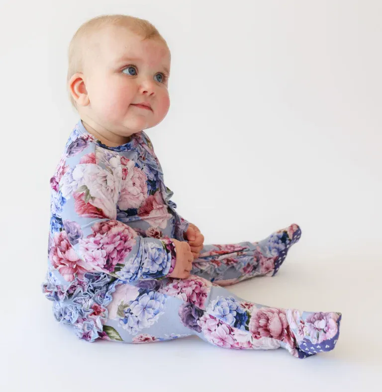 Posh Peanut Annie - Footie Ruffled Zippered One Piece