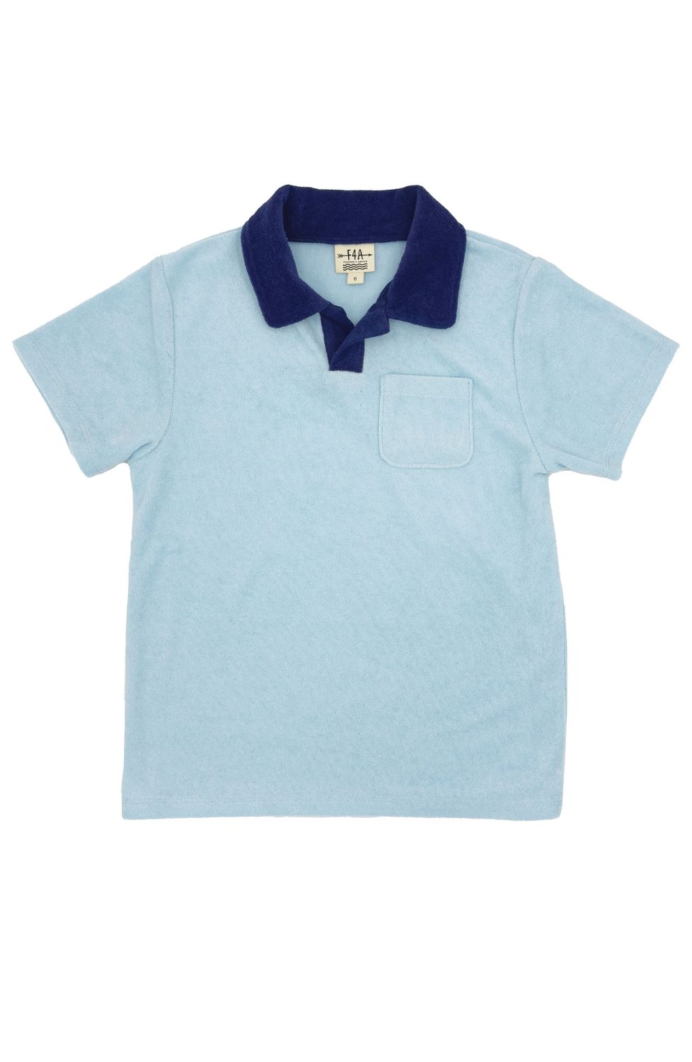 FEATHER 4 ARROW BOARDWALK TERRY SHIRT CRYSTAL BLUE
