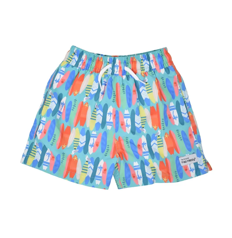 Flap Happy Surfing Safari Swim Trunks