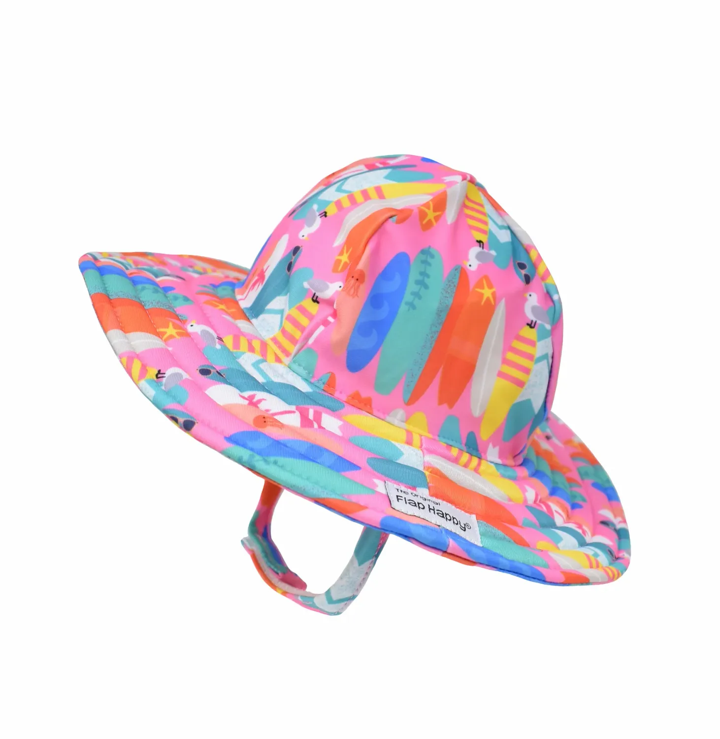 Flap Happy Pink Beach Boards Hat