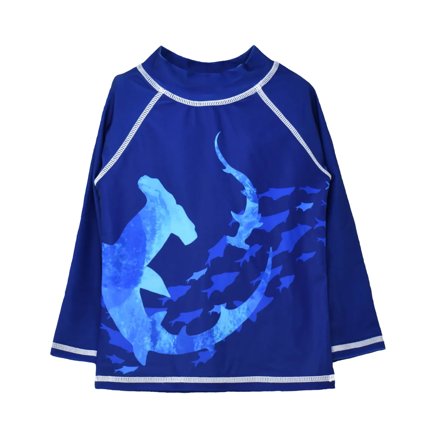 Flap Happy Swirly Sharks Rash Guard