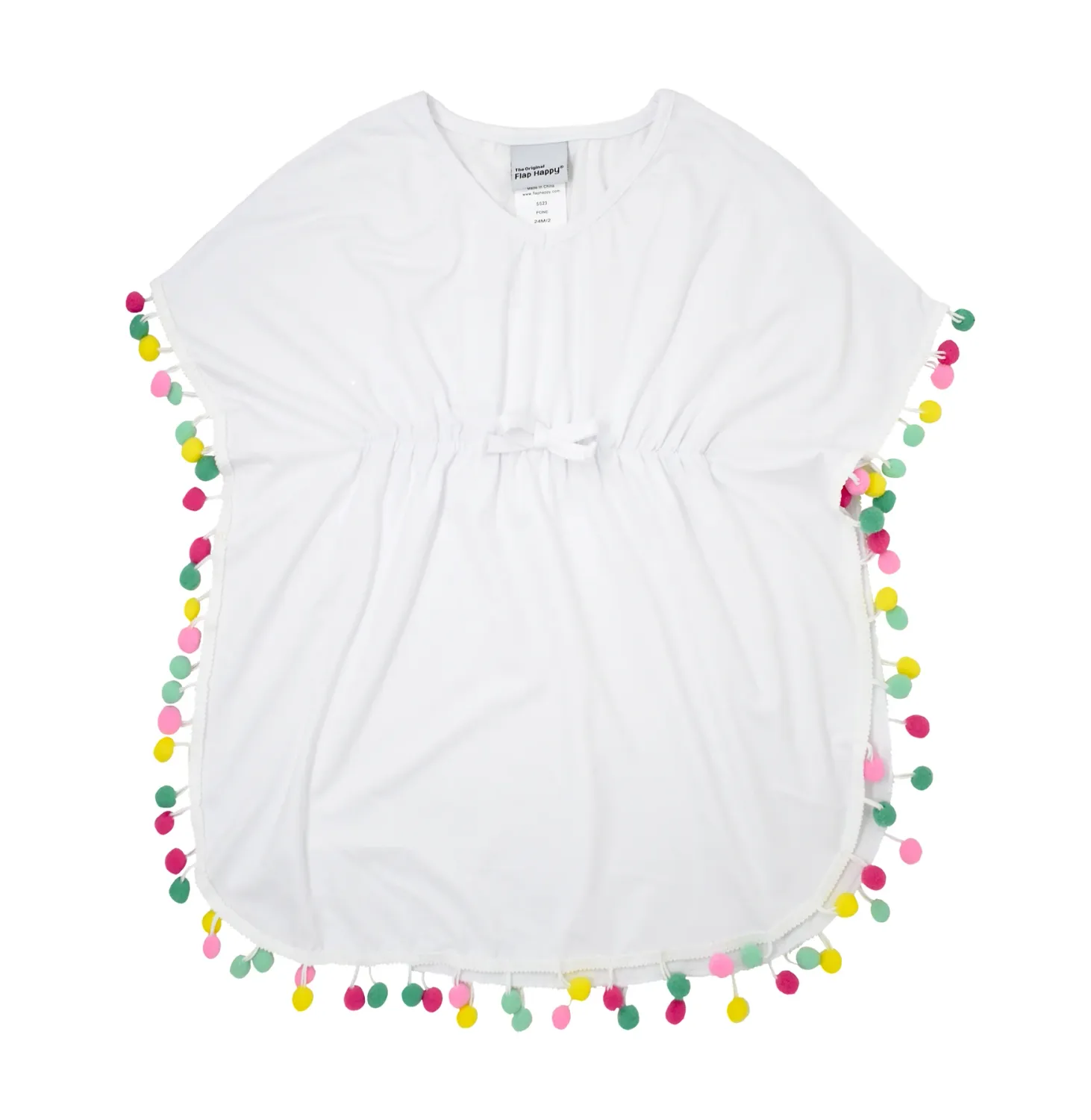 Flap Happy White Beach Cover - up