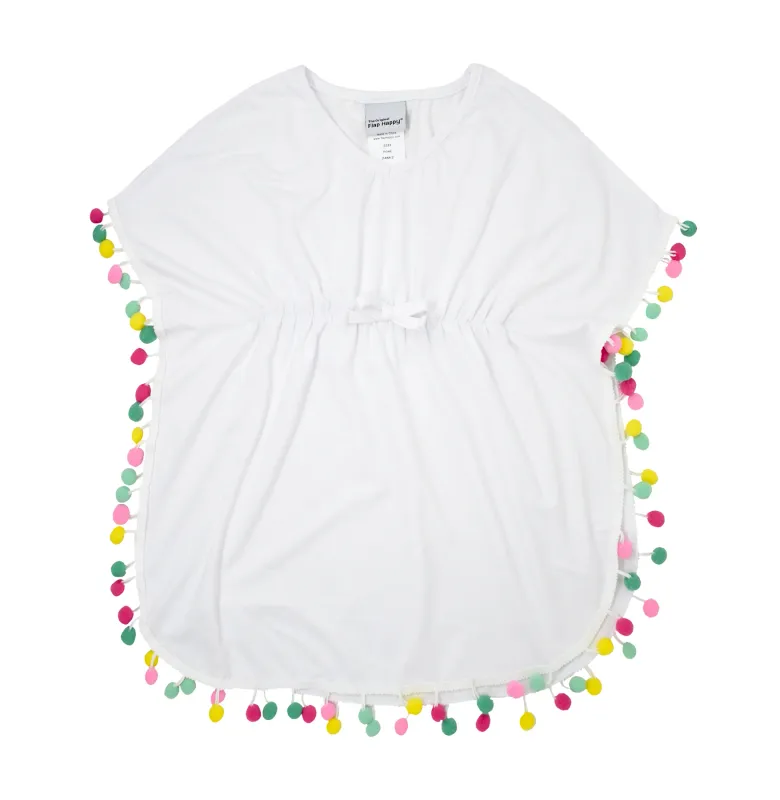 Flap Happy White Beach Cover - up