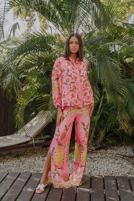 TAJ AGNETA PANTS YUCATAN FLOWERS