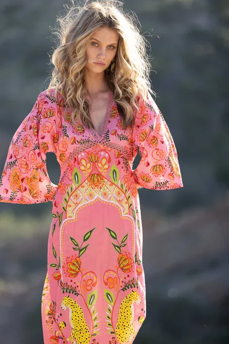 TAJ LIBRA DRESS YUCATAN FLOWERS