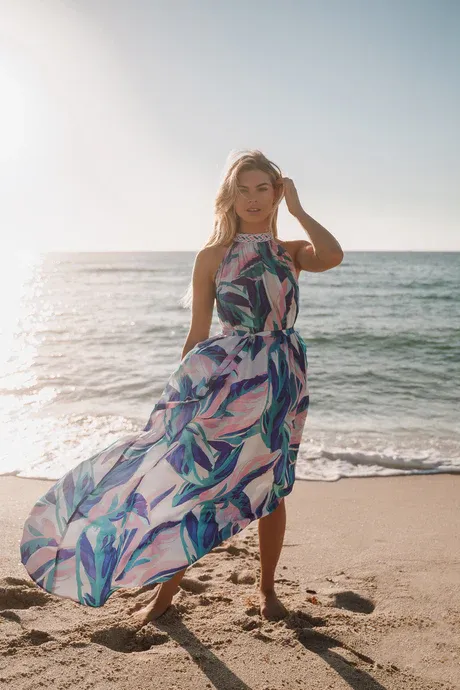 TAJ FANE DRESS GENUS MUSA BLUE