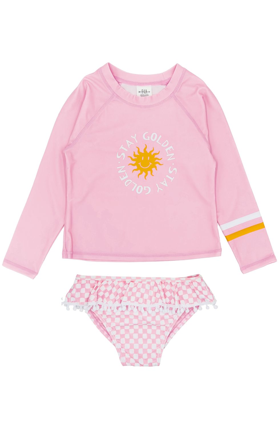 FEATHER 4 ARROW FUN IN THE SUN L/S SWIM SET FAIRY TALE PINK