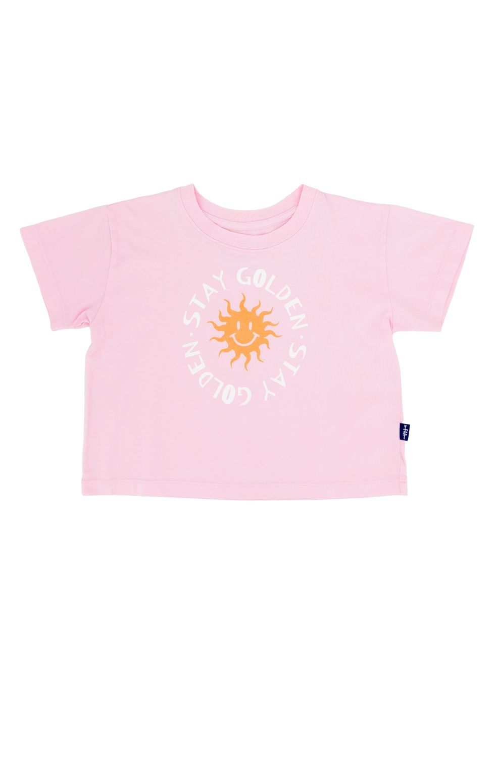 FEATHER 4 ARROW STAY GOLDEN CROP TEE FAIRY TALE PINK