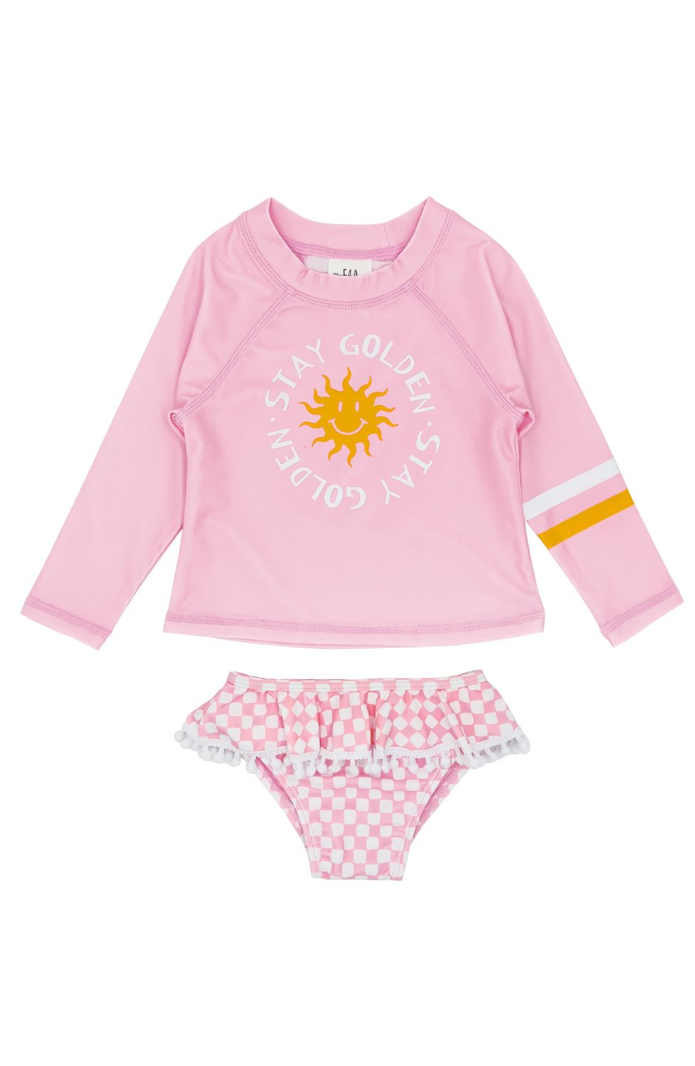 FEATHER 4 ARROW FUN IN THE SUN L/S BABY SWIM SET FAIRY TALE PINK