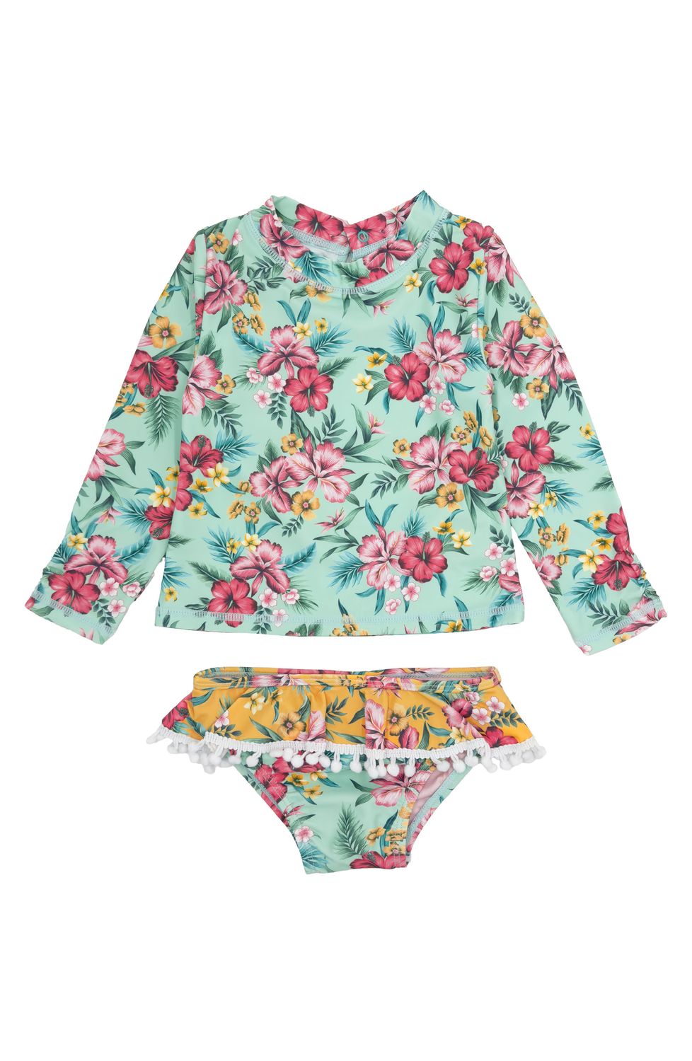 FEATHER 4 ARROW SANDY TOES BABY L/S SWIM SET BEACH GLASS