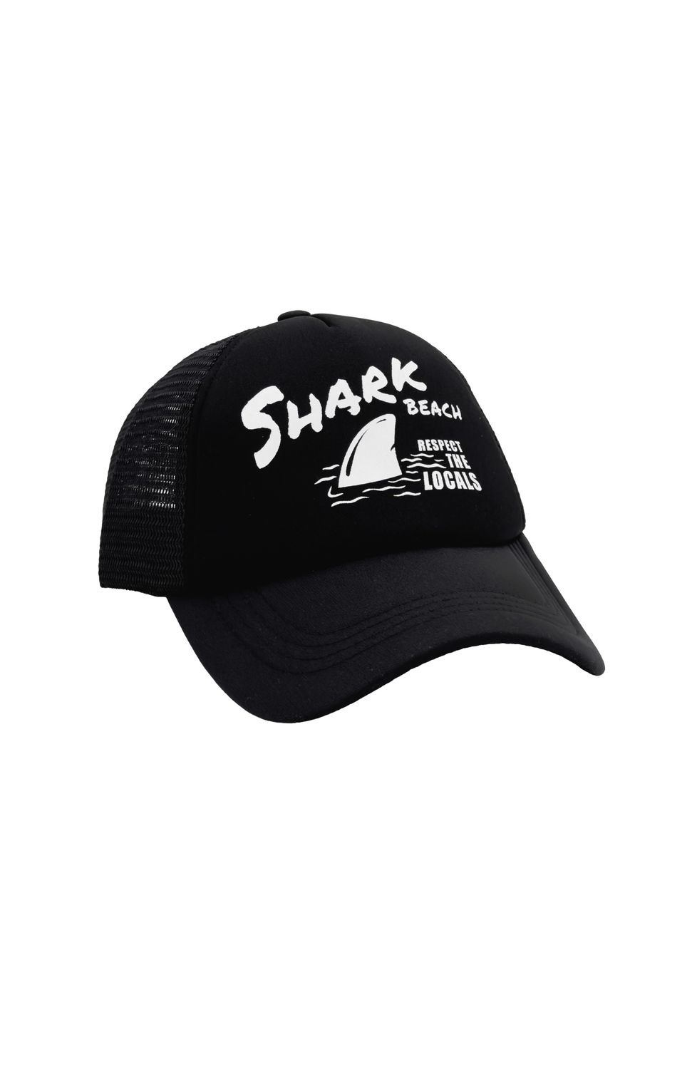 FEATHER 4 ARROW SHARK BEACH TRUCKER HAT BLACK
