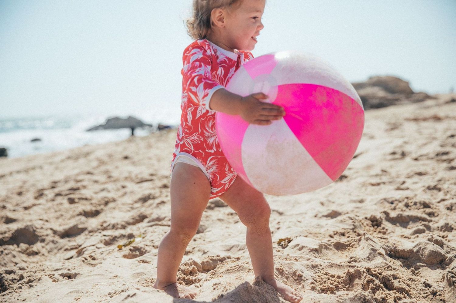 FEATHER 4 ARROW SUN SEEKER BABY SURF SUIT HOT CORAL