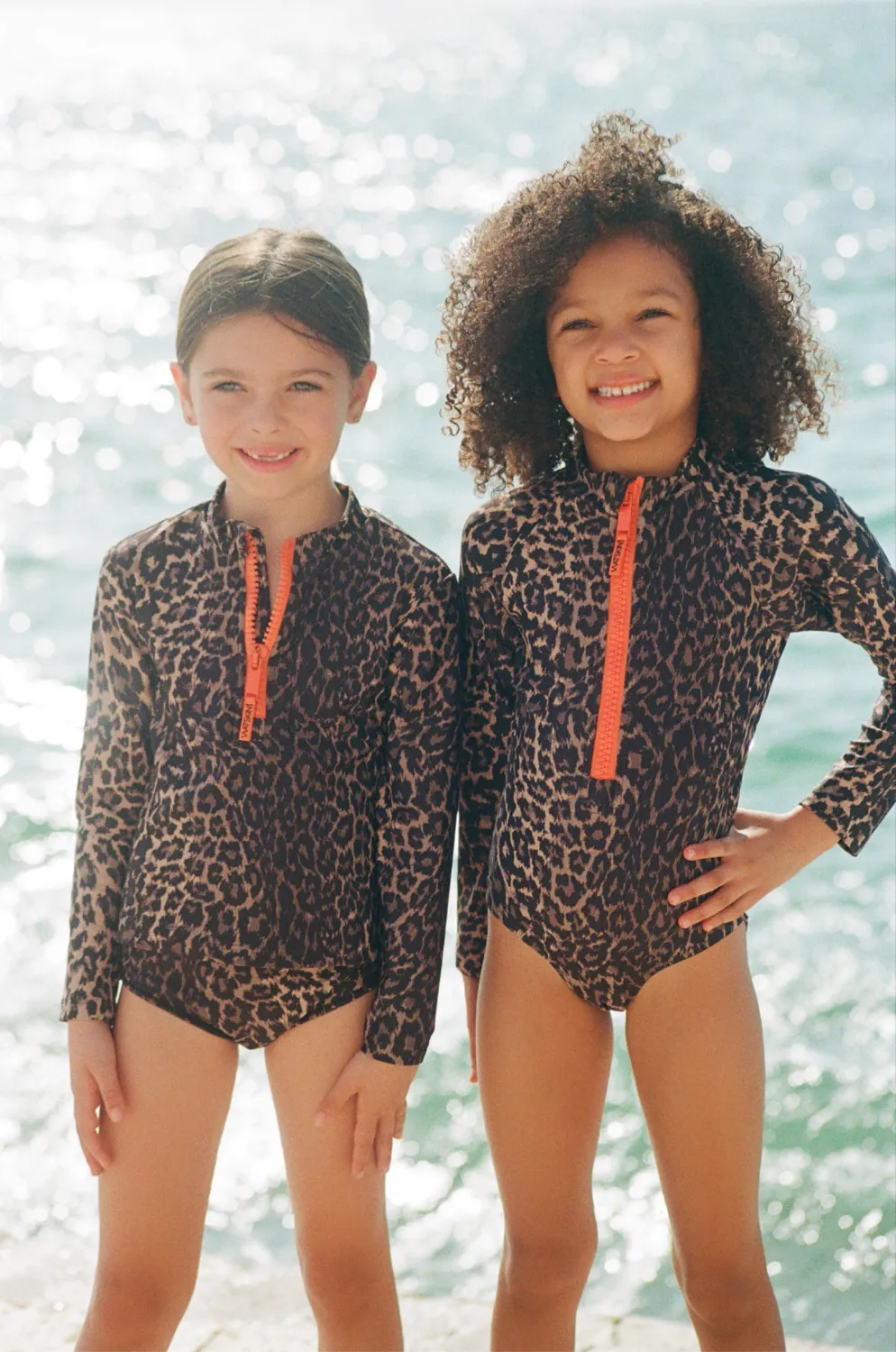 WATSKIN BAILEY KIDS  L/S LEOPARD BODYSUIT