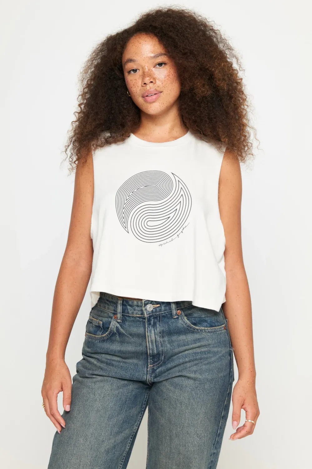 Spiritual Gangster new wave callie crop tank