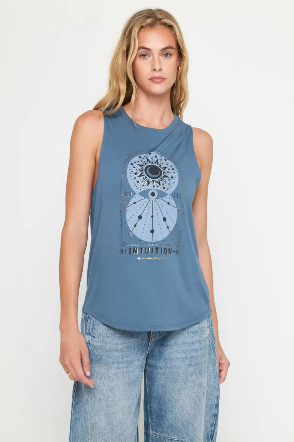 Spiritual Gangster intuition jade muscle tank