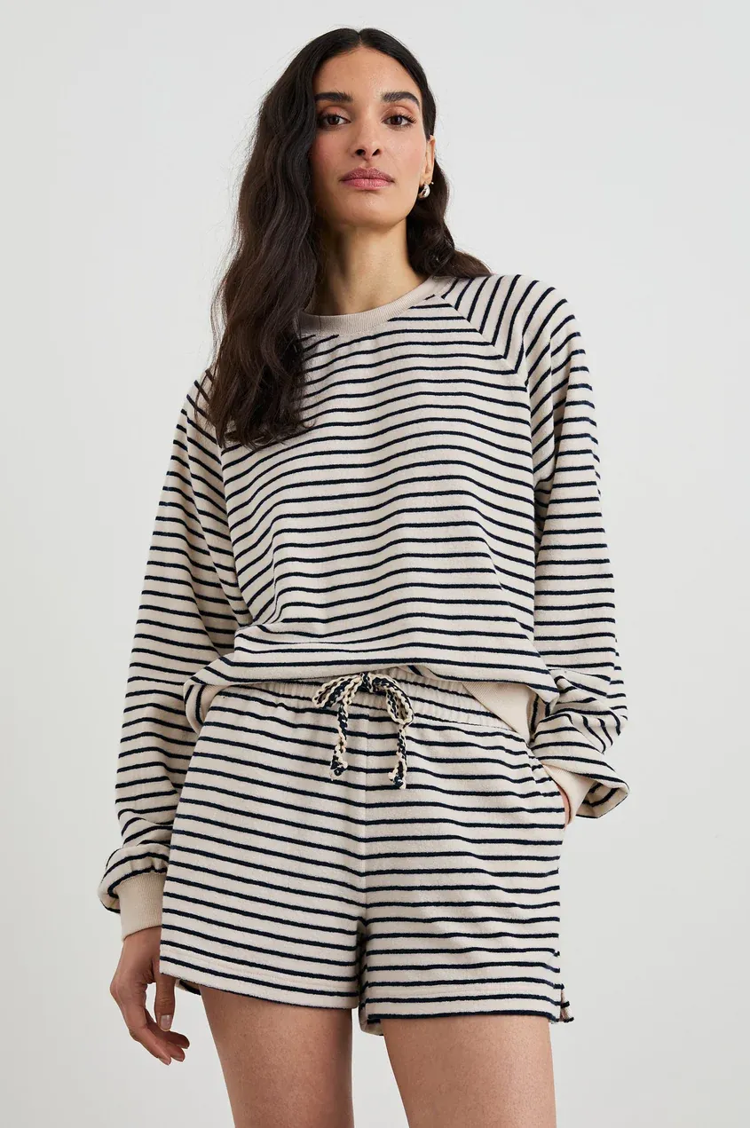 RAILS THERON TOP SAILOR STRIPE TERRY TOWEL